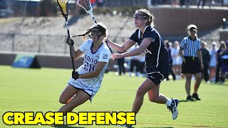 Womens Lacrosse Defense  Defending the Crease [upl. by Bettine]