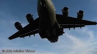 RAF C17 at Prestwick Airport Crew Training on 7th Jan 2024 [upl. by Linnea]