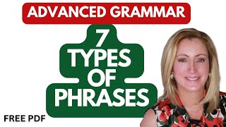 Types of Phrases  7 Types  English Grammar  Syntax [upl. by Shieh438]