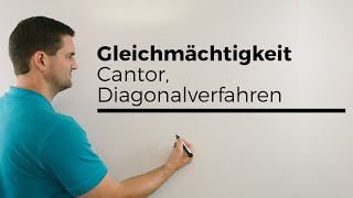 Gleichmächtigkeit Cantor Diagonalverfahren Diagonalargumente Mengen  Mathe by Daniel Jung [upl. by Roi13]