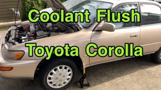 How to Coolant Flush Toyota Corolla 1991  2002 [upl. by Favian824]