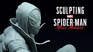 Sculpting SpiderMan Miles Morales in Clay [upl. by Anuahsar]