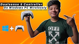 How to Use PS5 Dualsense Controller On Windows PC  Adaptive Triggers amp Haptic Feedback Wirelessly [upl. by Rome]