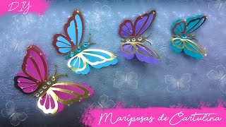 DIY Mariposas de cartulina Kath Reyes [upl. by Haynor]