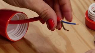 Tutorial how to assemble a Porcelain lamp holder kit [upl. by Ernaline]