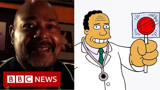 The new voice of The Simpsons Dr Hibbert  BBC News [upl. by Ideih]