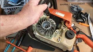 Stihl 025 2nd Rebuild Testing Wiring Flywheel Install [upl. by Norahc]