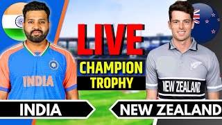 India vs New Zealand Match 12  Live Cricket Match Today  IND vs NZ  Champions Trophy Last 40 Ov [upl. by Eleen]