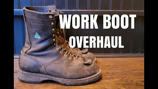 Viberg Boot Resole  Train Conductors Boots Get a Makeover [upl. by Namrej]