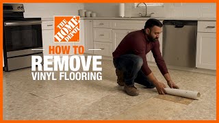 How to Remove Vinyl Flooring  The Home Depot [upl. by Nylleoj]