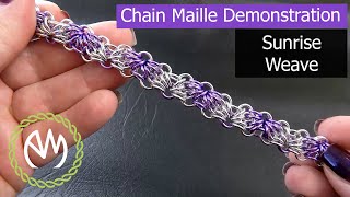 Chain Maille Tutorial  Sunrise Weave [upl. by Jerz291]