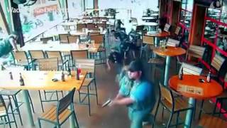 Waco biker gang shootout captured on restaurants CCTV [upl. by Fiona]