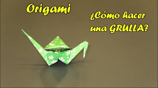 GRULLA de Origami Tutorial [upl. by Simara301]