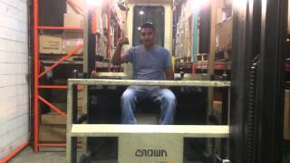 UNOFFICIAL Forklift training video  How to operate a CROWN Swing Lift Truck TSP [upl. by Garbers]