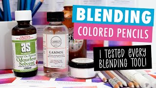 12 WAYS to Blend Colored Pencils Solvents Blending Pencils Gamsol  more [upl. by Aihsel796]