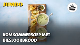 Wat eten we Komkommersoep met bieslookbrood [upl. by Ahsinahs]