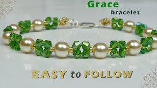 Super Easy Beaded Bracelet tutorial [upl. by Gaskins]