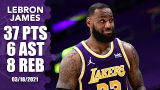 LeBron James goes off for 37 points in Lakers win vs Hornets HIGHLIGHTS  NBA on ESPN [upl. by Anitsenre445]