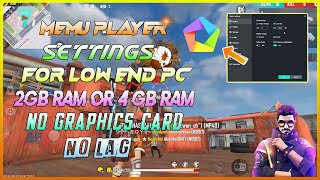 How To Fix Lag In Free Fire Memu Emulator  Memu Player Settings For 2GB OR 4GB Ram  No Lag 100 [upl. by Nolos813]