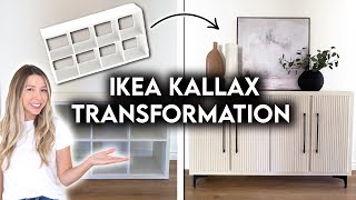 DIY IKEA HACK KALLAX TRANSFORMATION  FLUTED SIDEBOARD [upl. by Rangel]