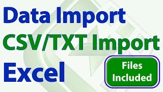 Import Series  Import CSV TXT File into Excel [upl. by Anaeirb]