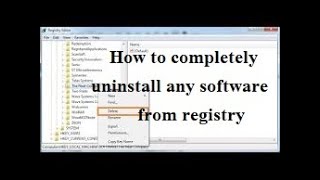 How to completely uninstall any software from registry [upl. by Kaitlin]