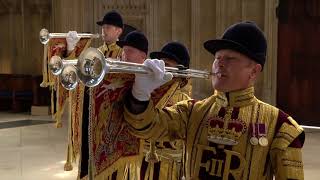 Reveille played by the State Trumpeters of the Household Cavalry  Prince Philip Funeral Service [upl. by Kletter659]