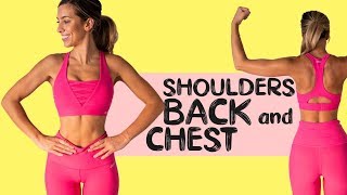 10 min BACK SHOULDERS amp CHEST SCULPT amp TONE [upl. by Delcine]