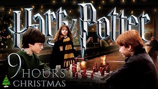 🎄 Harry Potter CHRISTMAS 9 HOURS Ambience amp Music  Multiple Scenes  Hogwarts amp More 🎄 Cinemagraphs [upl. by Leonie]