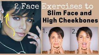 Face exercises to SLIM FACE and HIGH CHEEKBONES How To Reduce FACE FAT [upl. by Molli]