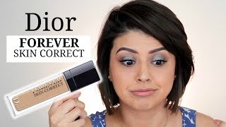 DIOR FOREVER SKIN CORRECT CONCEALER  REVIEW  FULL DAY WEAR TEST [upl. by Aay]