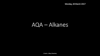 AQA 32 Alkanes REVISION [upl. by Rotceh]