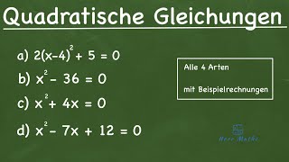 Quadratische Gleichungen lösen mit Beispielen [upl. by Nosak]