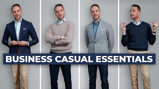 The ULTIMATE Business Casual Capsule Wardrobe  15 Menswear Wardrobe Essentials [upl. by Ilsel744]