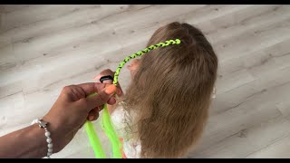 Warkoczyki z syntetycznych włosów  jak zaplatać Syntetic hair braid [upl. by Diogenes]