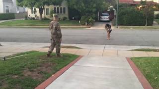 Army Boyfriend Surprises Girlfriend A Month Early [upl. by Leidba]