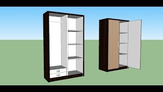 Sketchup make a Cabinet [upl. by Baten]