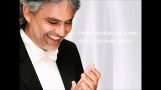 Andrea Bocelli  Historia De Amor with lyrics [upl. by Haimerej696]